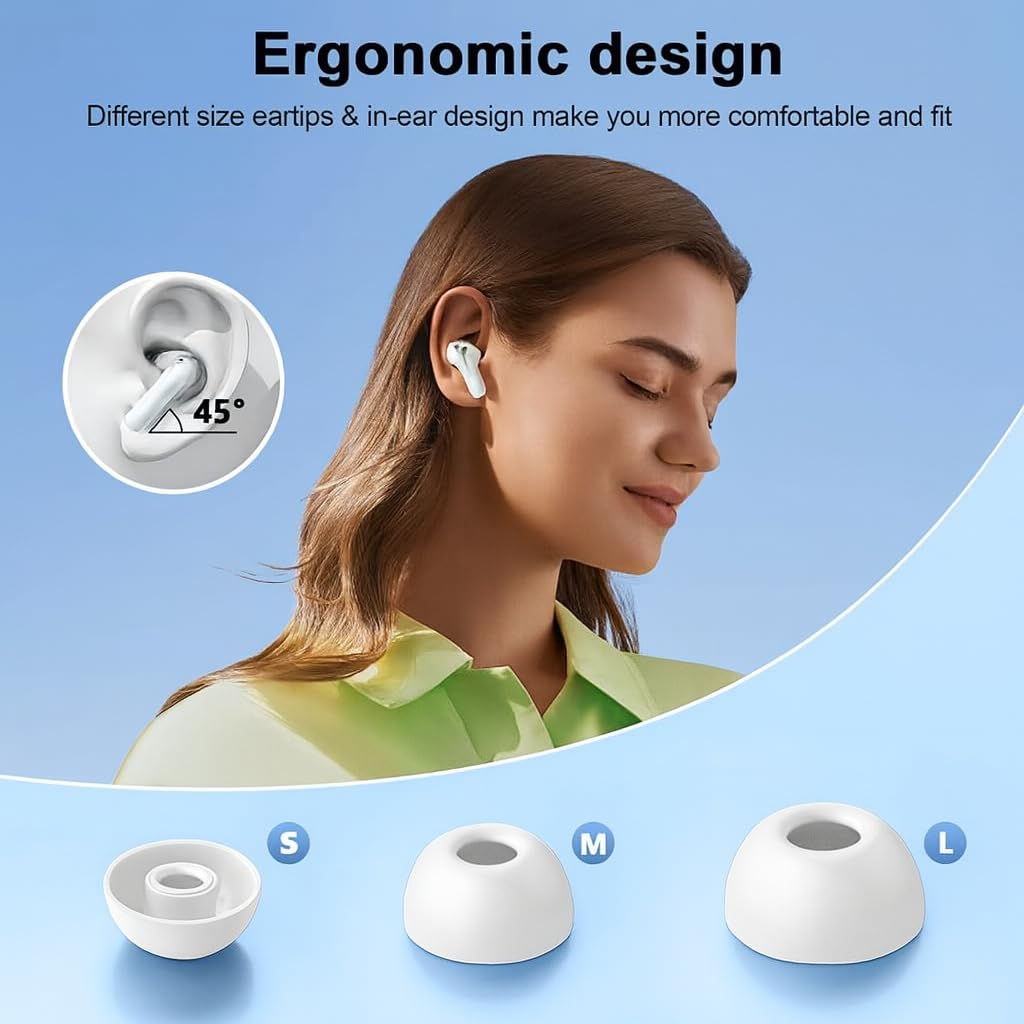 Wireless Earbuds with Bluetooth 6.0, Wireless Headphones, LED Digital Battery Display, IPX7 Waterproof in Ear Headphones, 56-Hour Playtime, 200 Hr Standby,Type-C Charging, Smart Touch Controls,Best.