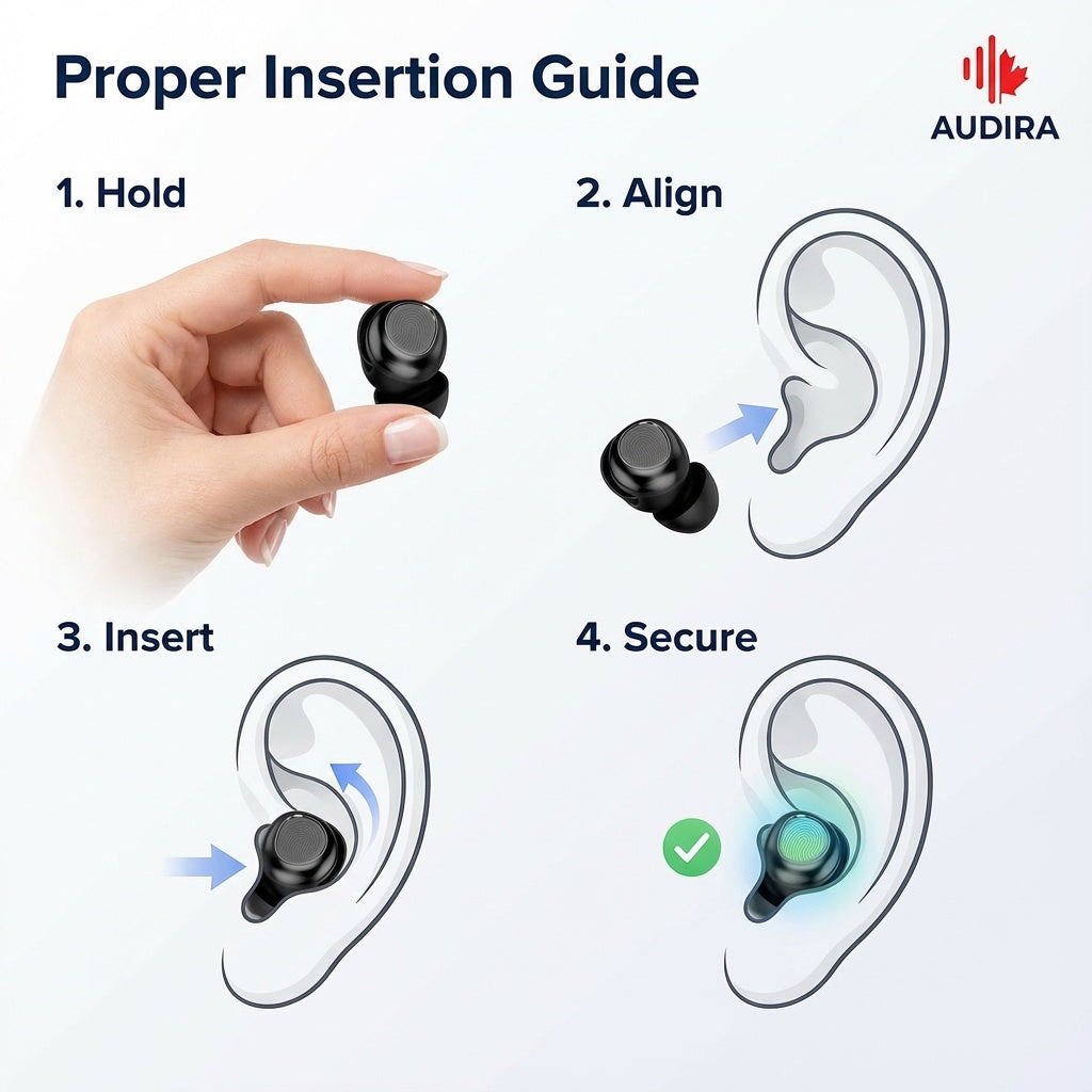 AUDIRA Wireless Bluetooth Sleep Earbuds, Bluetooth 5.4, in-Ear Headphones, IPX-4 Waterproof, Touch Control, 5-10 Hours Battery Life, Digital Display, Type-C Charging (Black)