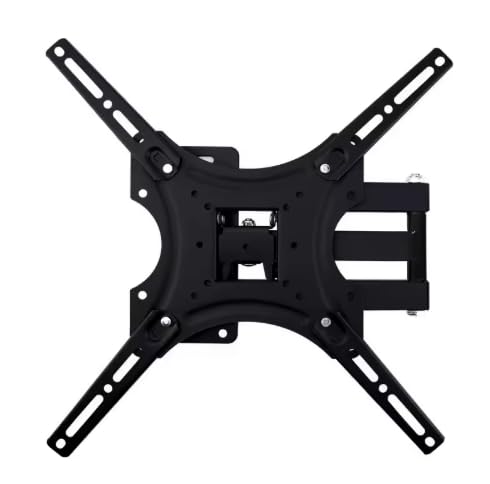 Full Motion TV Wall Mount for 26-55 inch TVs, up to 99lbs and VESA 400x400mm, Wall Mount TV Bracket with Articulating Swivel Extension Tilting Levelling for LED LCD OLED 4K Flat Curved Screen