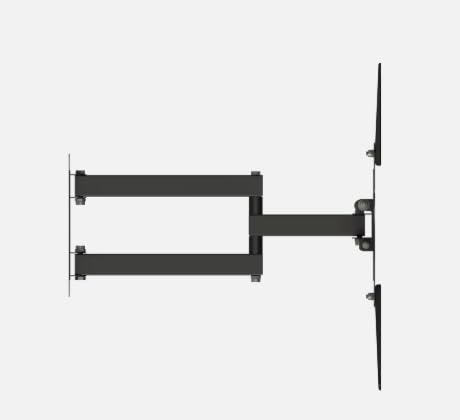 Full Motion TV Wall Mount for 26-55 inch TVs, up to 99lbs and VESA 400x400mm, Wall Mount TV Bracket with Articulating Swivel Extension Tilting Levelling for LED LCD OLED 4K Flat Curved Screen